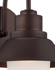 Dark Brown And White Frosted Dimmable Outdoor Hanging Light With Dark Brown And White Shades