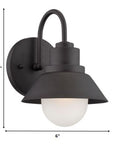 Black And White Frosted Dimmable Outdoor Hanging Light With Black And White Shades