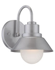 Silver And White Frosted Dimmable Outdoor Hanging Light With Silver And White Shades