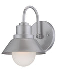 Silver And White Frosted Dimmable Outdoor Hanging Light With Silver And White Shades
