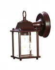Dark Brown Hanging Glass Lantern Wall Light