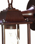 Dark Brown Hanging Glass Lantern Wall Light