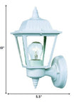 White Cast Aluminum Outdoor Wall Light