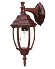 Dark Brown Hanging Globe Lantern Wall Light
