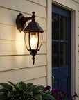 Dark Brown Hanging Globe Lantern Wall Light