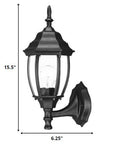 Matte Black Globe Lantern Wall Light