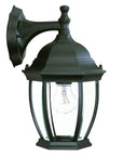 Matte Black Wide Hanging Lantern Wall Light