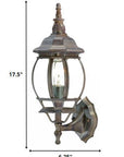 Dark Brown Glass Globe Wall Light
