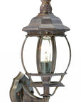 Dark Brown Glass Globe Wall Light