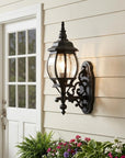 Matte Black Glass Globe Wall Light