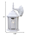 White Clear Glass Swing Arm Wall Light