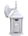 White Clear Glass Swing Arm Wall Light