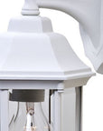 White Clear Glass Swing Arm Wall Light
