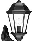 Black And Clear Beveled Dimmable Outdoor Hanging Light With Black And Clear Shades
