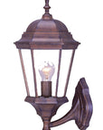 Dark Brown And Clear Beveled Dimmable Outdoor Hanging Light With Dark Brown And Clear Shades