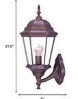 Dark Brown And Clear Beveled Dimmable Outdoor Hanging Light With Dark Brown And Clear Shades