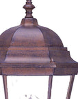 Dark Brown And Clear Beveled Dimmable Outdoor Hanging Light With Dark Brown And Clear Shades
