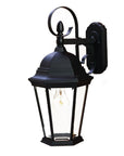XL Matte Black Swing Arm Hanging Lantern Wall Light
