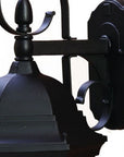XL Matte Black Swing Arm Hanging Lantern Wall Light