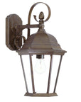 XL Dark Brown Swing Arm Hanging Lantern Wall Light