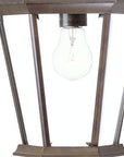 XL Dark Brown Swing Arm Hanging Lantern Wall Light