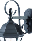 Matte Black Swing Arm Hanging Lantern Wall Light