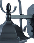 Matte Black Swing Arm Hanging Lantern Wall Light
