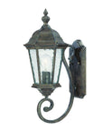 One Light Antique Black Carousel Lantern Wall Light