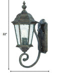One Light Antique Black Carousel Lantern Wall Light
