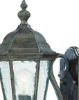 One Light Antique Black Carousel Lantern Wall Light