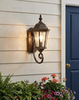 One Light Antique Black Carousel Lantern Wall Light