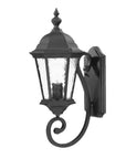 One Light Matte Black Carousel Lantern Wall Light