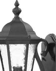 One Light Matte Black Carousel Lantern Wall Light