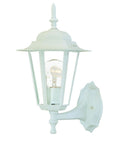 White Glass Lantern Wall Light