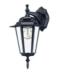 Antique Bronze Glass Hanging Lantern Wall Light