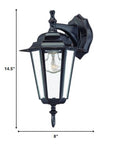 Antique Bronze Glass Hanging Lantern Wall Light