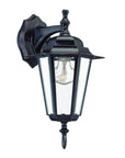 Antique Bronze Glass Hanging Lantern Wall Light