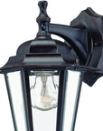Antique Bronze Glass Hanging Lantern Wall Light