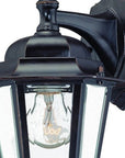 Antique Bronze Glass Hanging Lantern Wall Light
