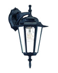 Matte Black Glass Hanging Lantern Wall Light