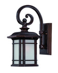 Antique Bronze Frosted Linen Glass Lantern Wall Light