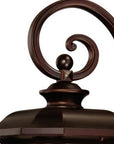 Antiqued Bronze And Clear Frosted Dimmable Outdoor Hanging Light With Antiqued Bronze And Clear Shades