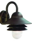 Antique Bronze Three Tier Lamp Shade Outdoor Wall Light