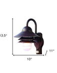Antiqued Bronze Motion Sensor Outdoor Wall Light