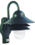 Matte Black Motion Sensor Outdoor Wall Light