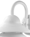White Three Tier Lamp Shade Outdoor Wall Light