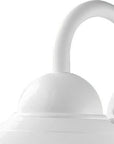 White Three Tier Lamp Shade Outdoor Wall Light