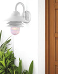 White Three Tier Lamp Shade Outdoor Wall Light