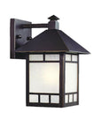 Petite Antique Bronze Frosted Glass Lantern Wall Light