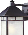 Antique Bronze Frosted Glass Lantern Wall Light